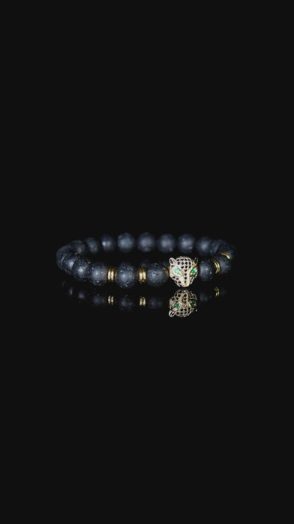 Pulsera de piedra volcánica - Honk Kong